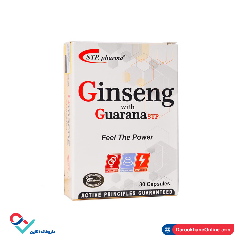 ginsing-stp.jpg کپسول جینسینگ گوارانا اس تی پی فارما 30 عدد - Image 1